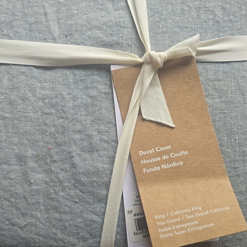 ❤️BUY 2 GET 1 FREE  West Elm European Flax Linen Duvet Cover, King/Cal.King